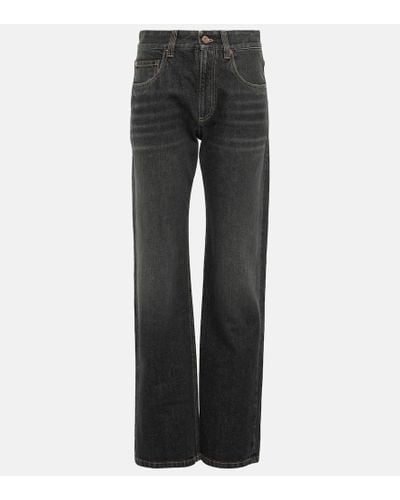 Brunello Cucinelli Mid-rise Straight Jeans - Gray