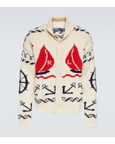 Polo Ralph Lauren Cardigan de algodon - Rojo