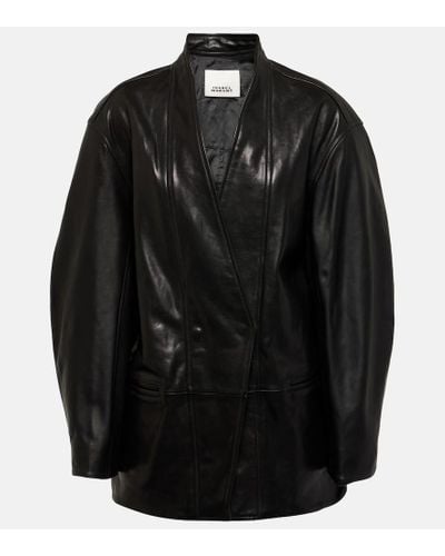 Isabel Marant Ikena Leather Jacket - Black