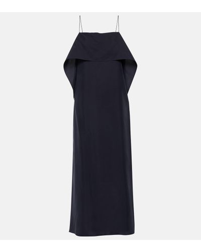 Totême Silk Midi Dress - Blue