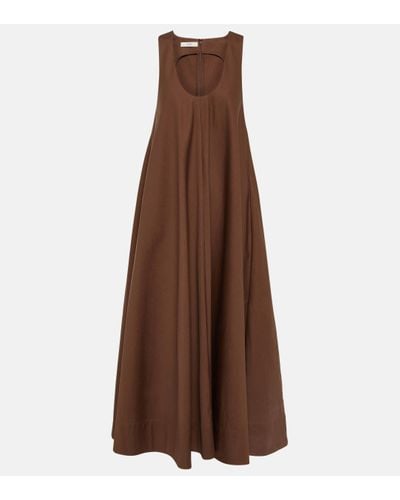 Co. Robe longue en ton et soie - Marron