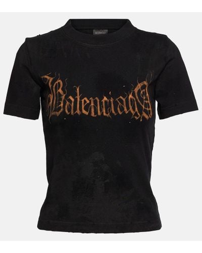Balenciaga Camiseta Heavy Metal-artwork - Negro