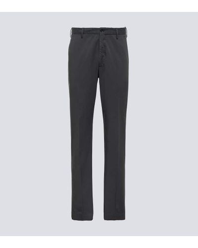 Incotex Cotton Straight Pants - Gray