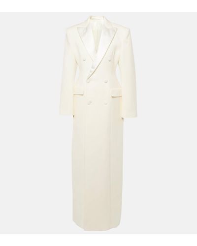 Wardrobe NYC Double-breasted Wool Coat - White