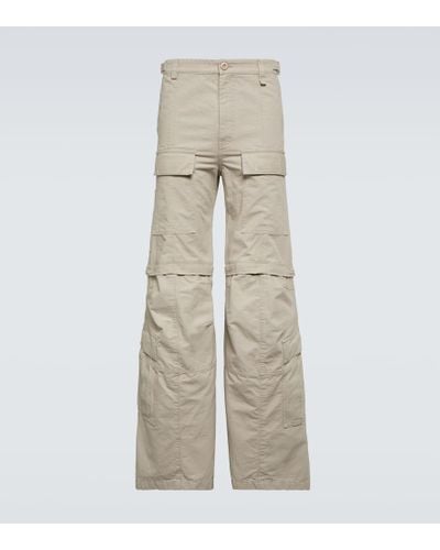 Balenciaga Pantalones cargo flared de algodon - Neutro