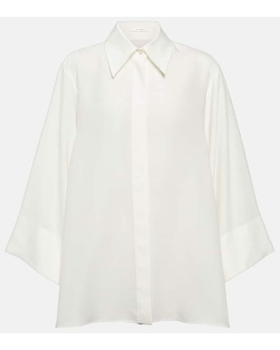 The Row Malvina Silk Shirt - White