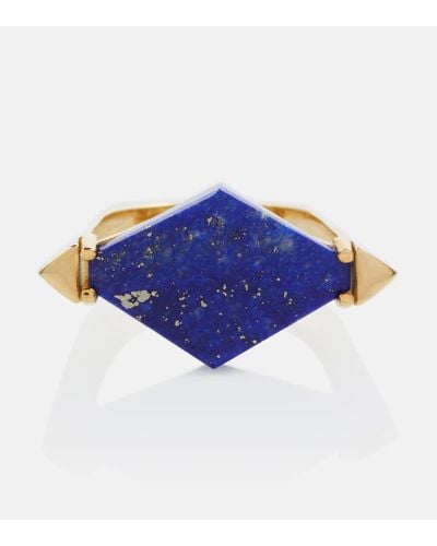 Aliita Ring Deco Rombo aus 9kt Gelbgold mit Lapis Lazuli - Blau