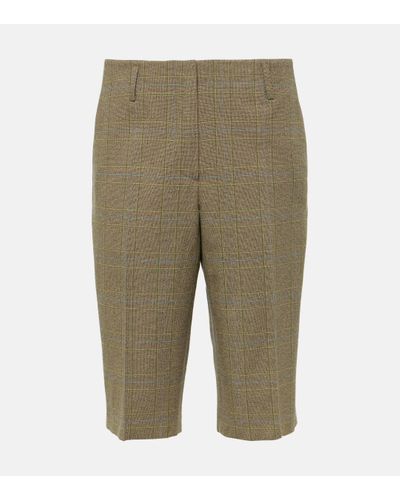 Dries Van Noten Checked Bermuda Shorts - Green