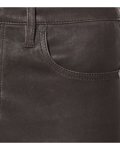 Citizens of Humanity Harlow High-rise Leather Pants in Grey (Grey) - Lyst