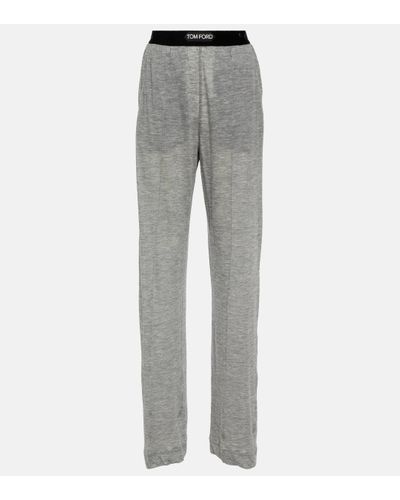 Tom Ford Pantalon de pyjama en cachemire - Gris