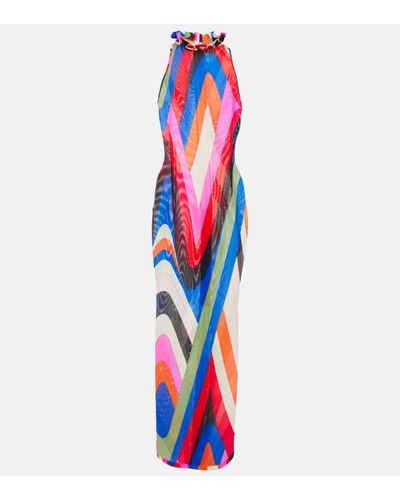 Emilio Pucci Printed Maxi Dress - White