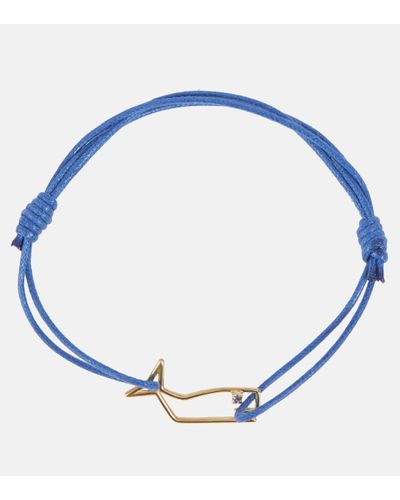 Aliita Ballena Zafiro Azul 9kt Gold Cord Bracelet - Blue