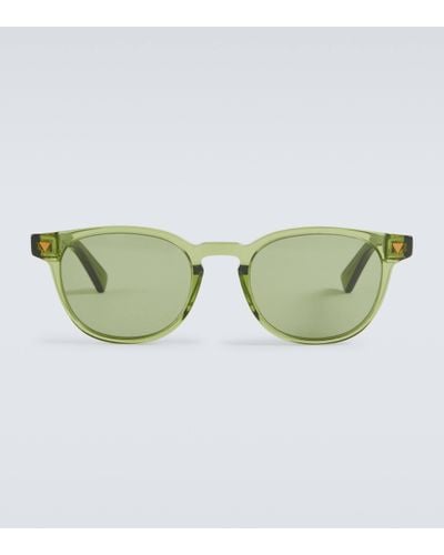 Bottega Veneta Panthos Round Sunglasses - Green