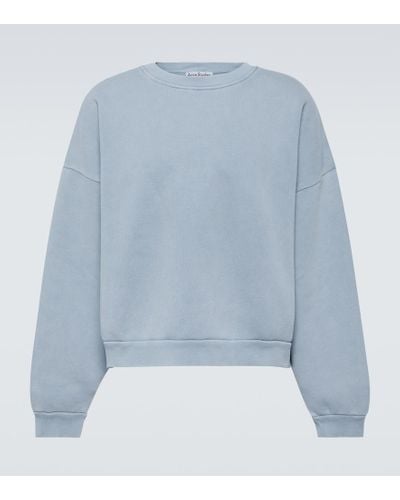 Acne Studios Crewneck Cotton Jersey Sweatshirt - Blue