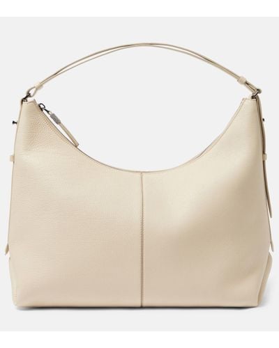 Brunello Cucinelli Small Leather Shoulder Bag - White
