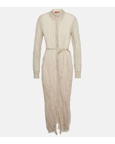 Altuzarra Agnes Cotton And Silk Shirt Dress - Natural