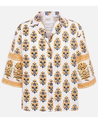 Dries Van Noten Camicia in cotone con stampa - Multicolore