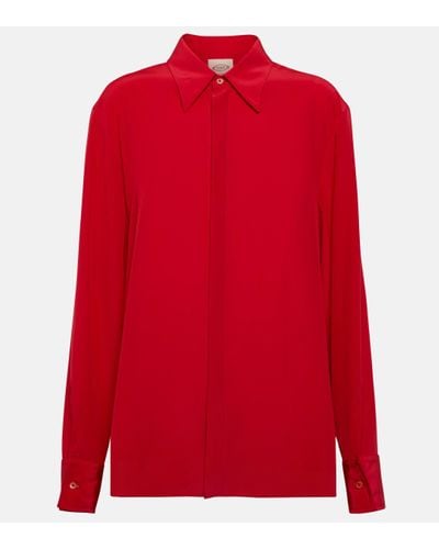 Tod's Silk Crepe De Chine Shirt - Red