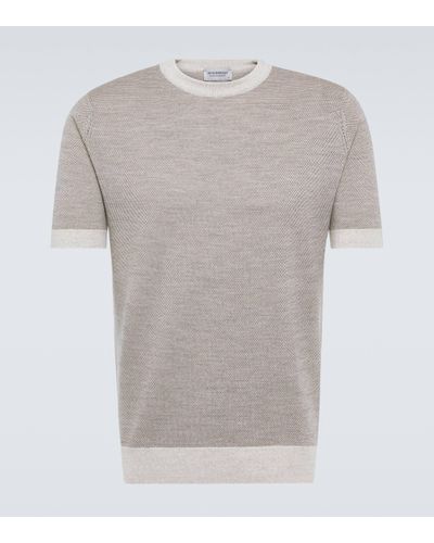 John Smedley 20.singular Wool T-shirt - Grey