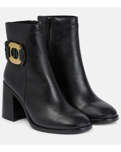 See By Chloé Ankle Boots Chany aus Leder - Schwarz