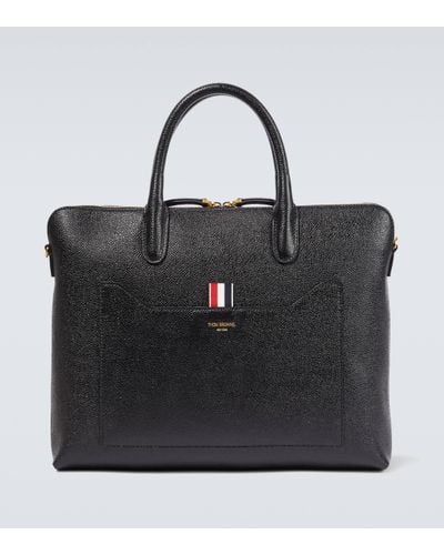 Thom Browne Leather Briefcase - Black
