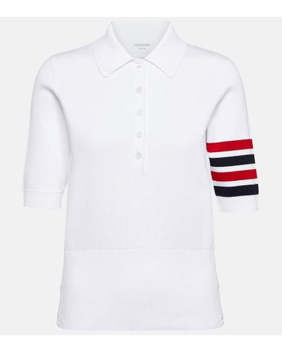 Thom Browne Polohemd aus Baumwolle - Weiß