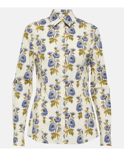 Etro Floral Cotton-blend Shirt - Multicolor