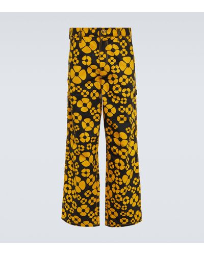 Marni X Carhartt Printed Cargo Trousers - Yellow