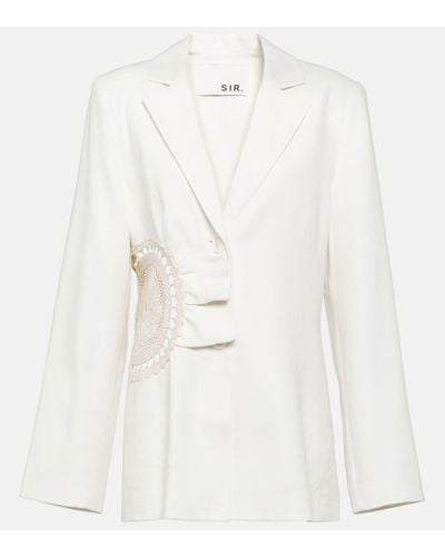 Sir. The Label Atacama Linen-blend Blazer - White