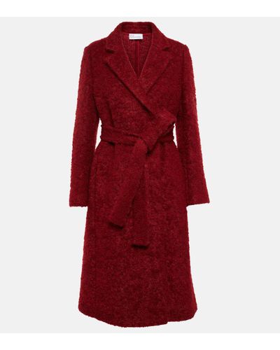 RED Valentino Boucle Mohair-blend Coat - Red