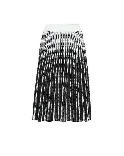 Jonathan Simkhai Striped Stretch-knit Midi Skirt - Gray