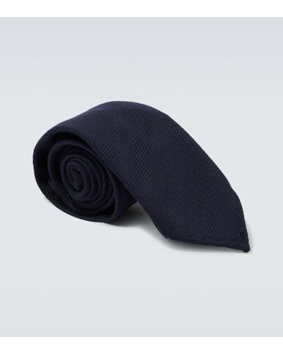 Brioni Krawatte aus Wolle - Blau