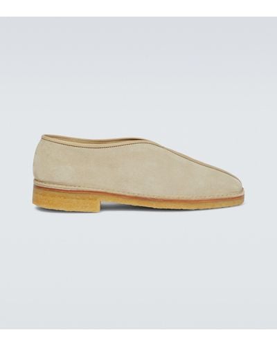 Lemaire Suede Slip-on Shoes - Natural