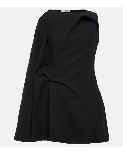 Maticevski Prefix Cape-effect One-shoulder Crepe Dress - Black