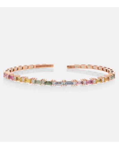 Suzanne Kalan Rainbow Fireworks 18kt Rose Gold Bracelet With Gemstones - Natural