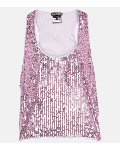 Tom Ford Top a sequins - Rose
