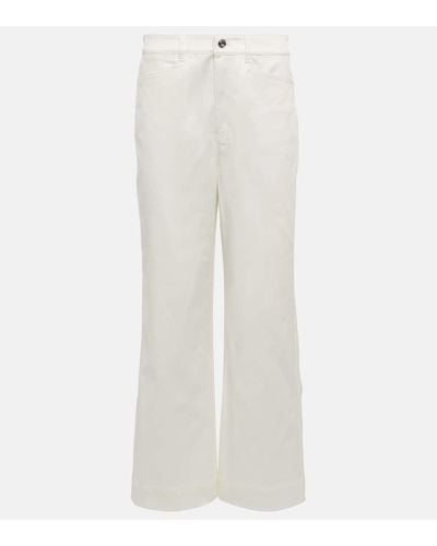 Proenza Schouler White Label - Jeans a gamba larga e vita alta - Bianco