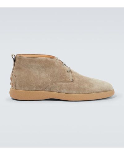 Tod's Stivaletti in suede - Neutro