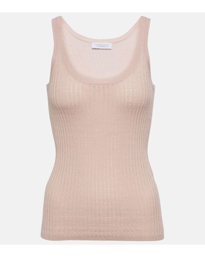 Gabriela Hearst Ribbed-knit Cashmere And Silk Tank Top - Pink