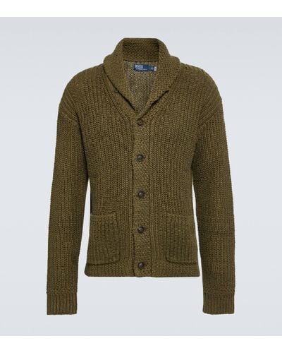 Polo Ralph Lauren Linen And Cotton Cardigan - Green