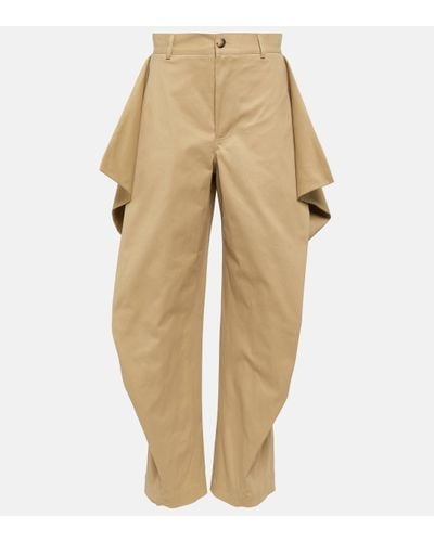 JW Anderson Kite Cotton-blend Trousers - Natural