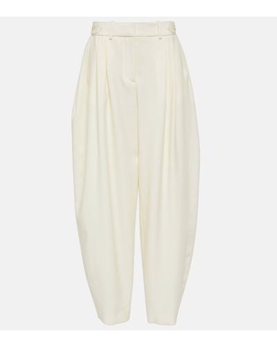 Stella McCartney Pantalon en laine - Blanc