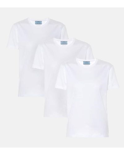 Prada Set aus drei T-Shirts - Weiß