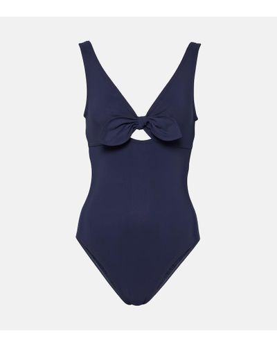 Karla Colletto Basics Bow-detail Swimsuit - Blue