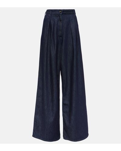 Dries Van Noten High-rise Wide-leg Jeans - Blue