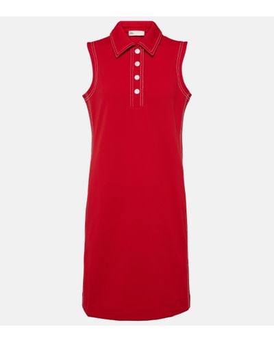 Tory Sport Robe Contrast Stitch Polo - Rouge