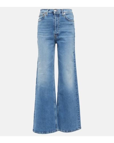 RE/DONE '70s High-rise Wide Jeans - Blue