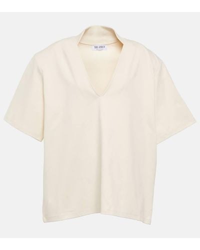 The Attico T-Shirt aus Baumwoll-Jersey - Weiß