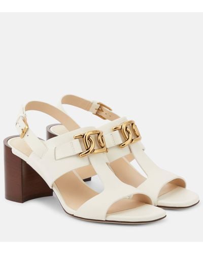 Tod's Kate Leather Sandals - Natural
