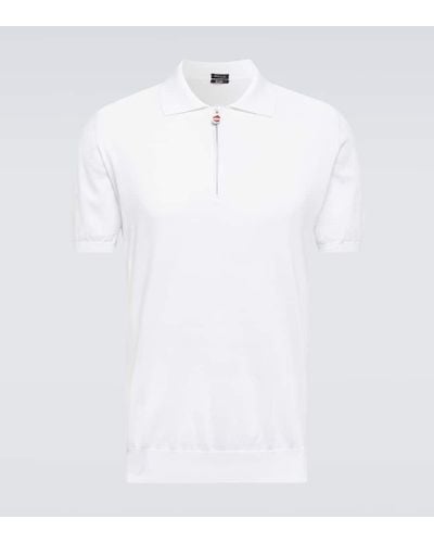 Kiton Polo in jersey di cotone - Bianco